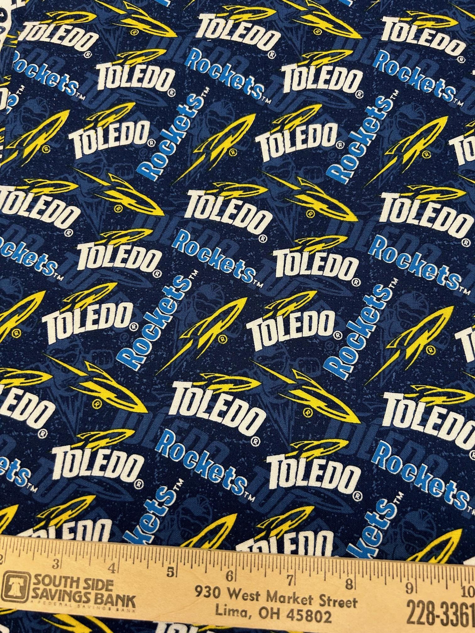Ships in 24 Hours - Toledo Rockets Cotton Fabric - Etsy
