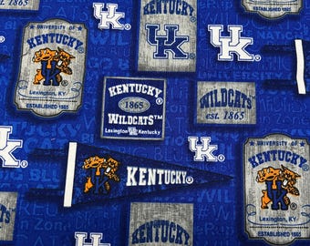 Ships in 24 hours - University of Kentucky Wildcats cotton fabric