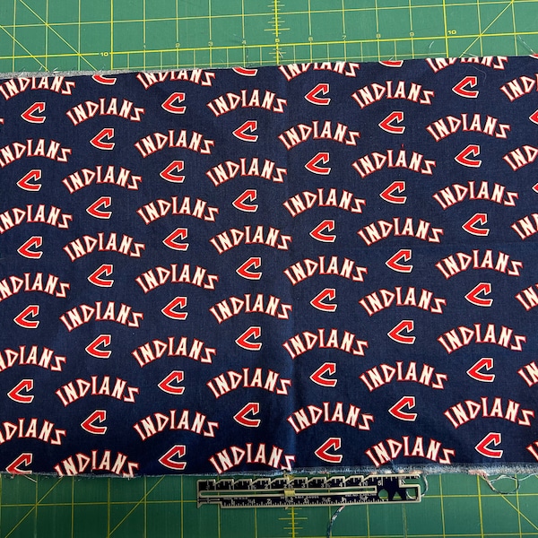 Cleveland Indians fabric. Cotton - ships in 24 hours Guardians Ohio