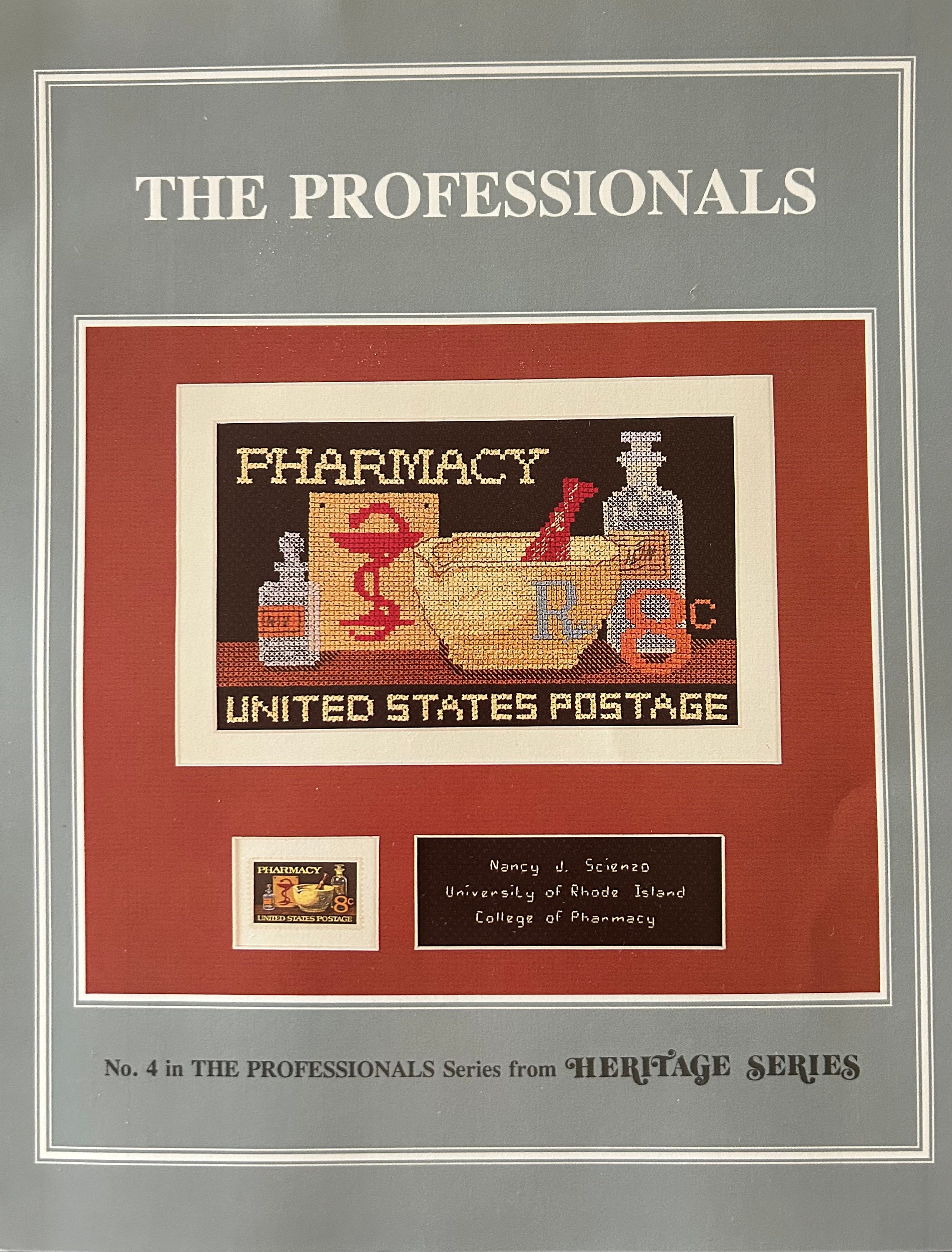 Pharmacy Stamp Cross Stitch Kit or Chart - Etsy