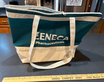 Vintage Zeneca Pharmaceuticals over size tote bag