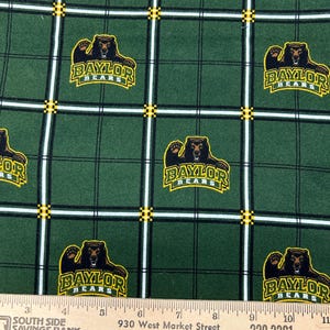 Ships in 24 hours - Baylor University Bears cotton flannel fabric