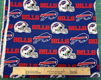 Buffalo Bills cotton fabric - ships in 24 hours