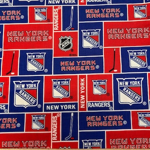 Ships in 24 hours - New York Rangers cotton fabric