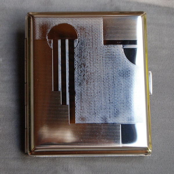 Deutsches Art Deco Zigaretten-/Kartenetui und hartes Portemonnaie