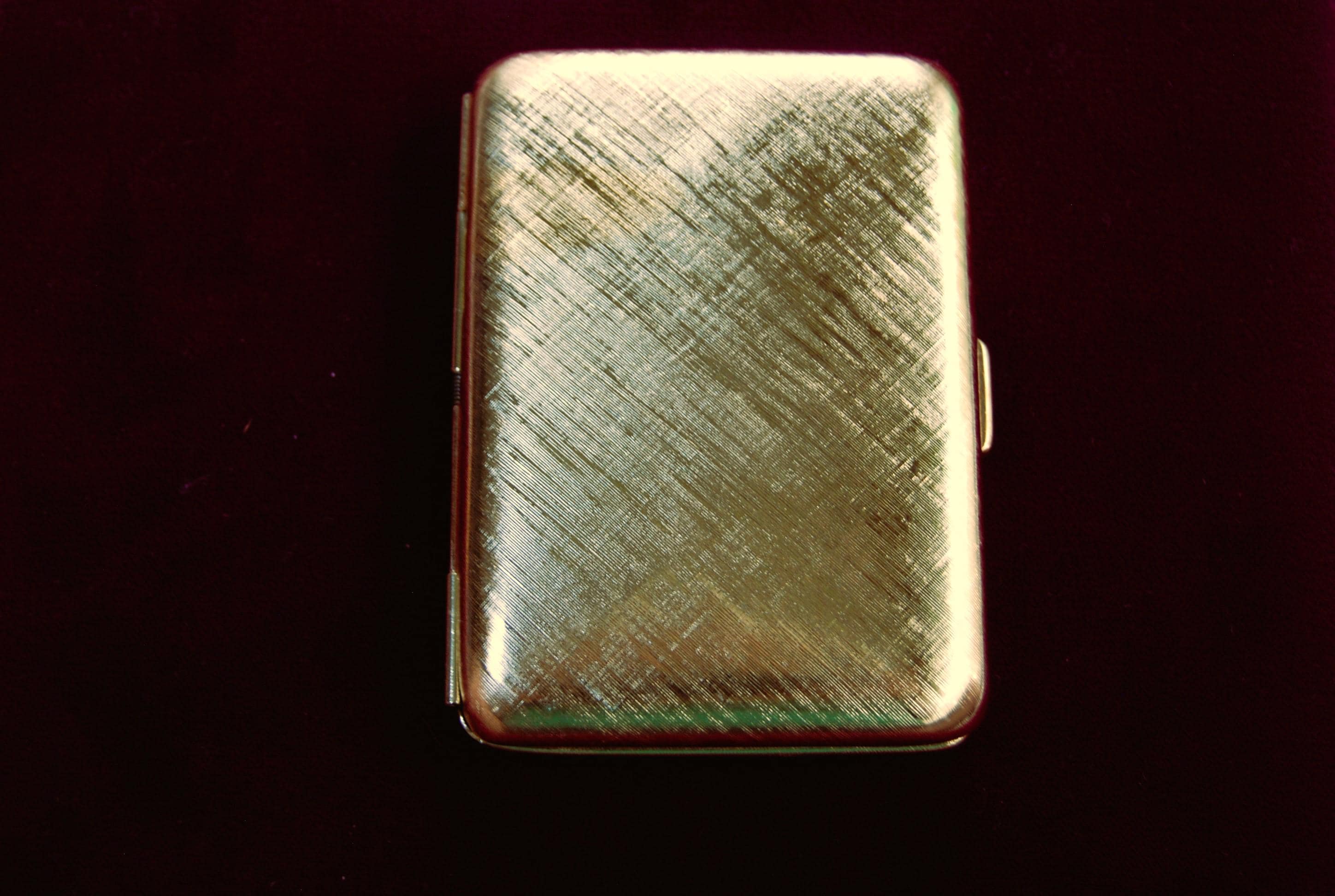 Etched Brass Cigarette Case 845/B #20 Satin Etched Finish