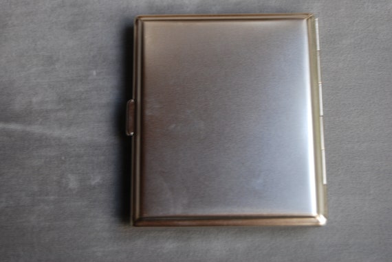 vintage silver cigarette box Rare Antique Silver Cigarette Case, See Hallmarks, , 82 grams, 85 by 70 mm