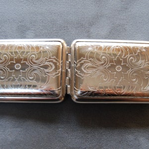 German Silver small florentine pocket pill case image 2