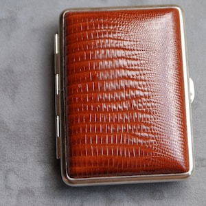 Brown Lizard Leather Cig/Card Case