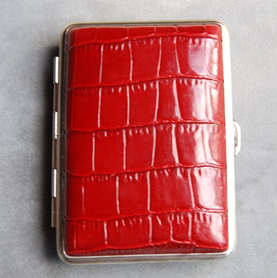 Red Patent Leather Croc Case