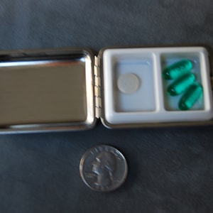 German Silver small florentine pocket pill case image 5