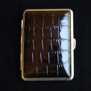 Black patent leather Croc case