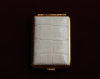 Croc Leather eggshell pillcase