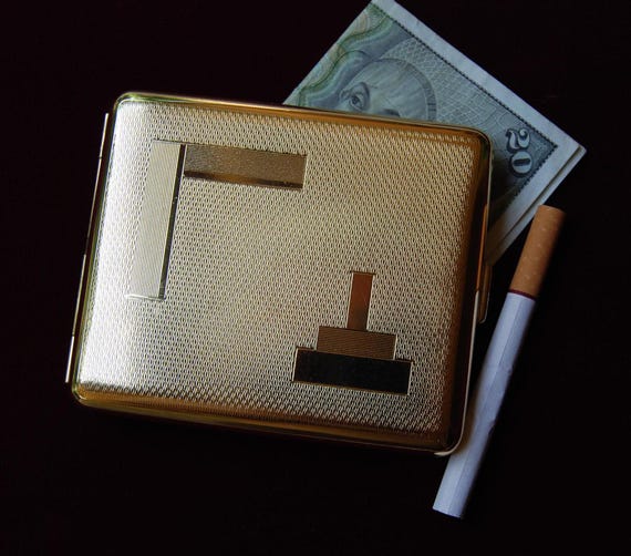 German brass cigarette case - image 1