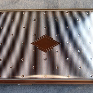 Vintage German cigarette pocket case - 100MM - Diamond Deco