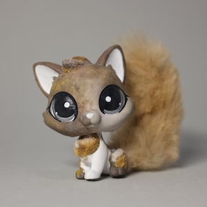 LPS, Littlest pet shop, OOAK, custom, fuzzy, fluffy fox