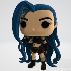 Jinx long hair down Arcane 3D model STL file