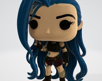 Jinx long hair down Arcane 3D model STL file