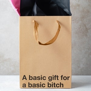Funny Gift Bag, Basic Gift, Gag Gift, Kraft Bag