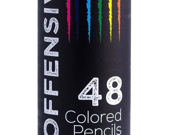 Obraźliwe kolorowe kredki, żartobliwy prezent dla dorosłych, 48 unikalnych kolorów