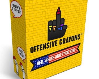 Crayones ofensivos: "Rojo, blanco y F*ck You", regalos divertidos, regalo de broma, cumpleaños, libro para colorear para adultos, día de la madre de la oficina día del padre