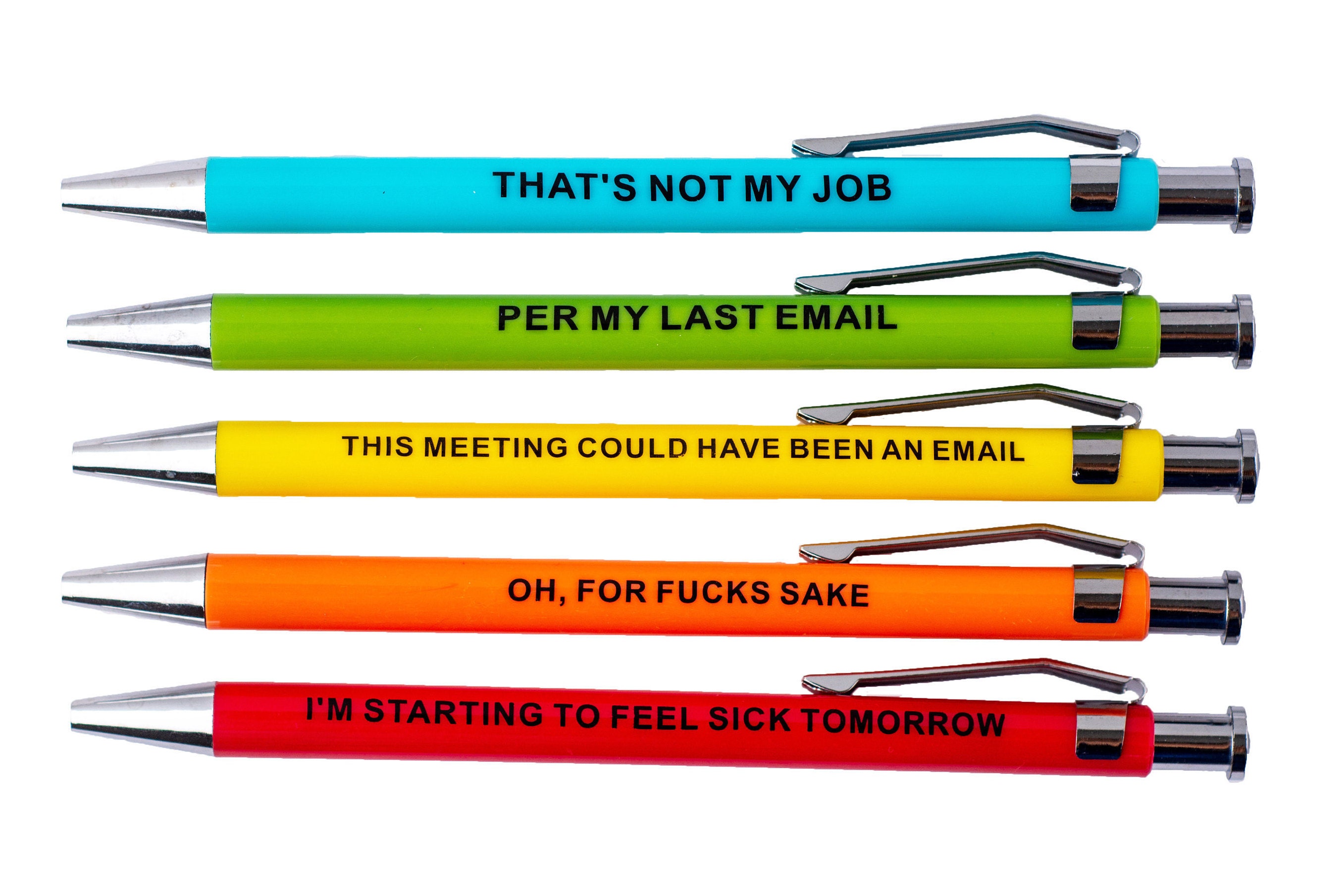 Offensive Pen Set, Bachelorette Party Favors Set, Adult Humour Office  Supplies, Sassy Girls Black Pens, Sweary Pen for Your Girl Squad 