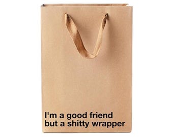 Zabawna torba prezentowa z wulgaryzmami: sarkastyczne opakowanie prezentowe (11x8x4 cale)