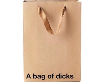 Zabawna torba prezentowa z wulgaryzmami – średni papier pakowy z sarkastycznymi napisami – zabawne opakowanie na prezent urodzinowy lub imprezę (11x8x4 cale)