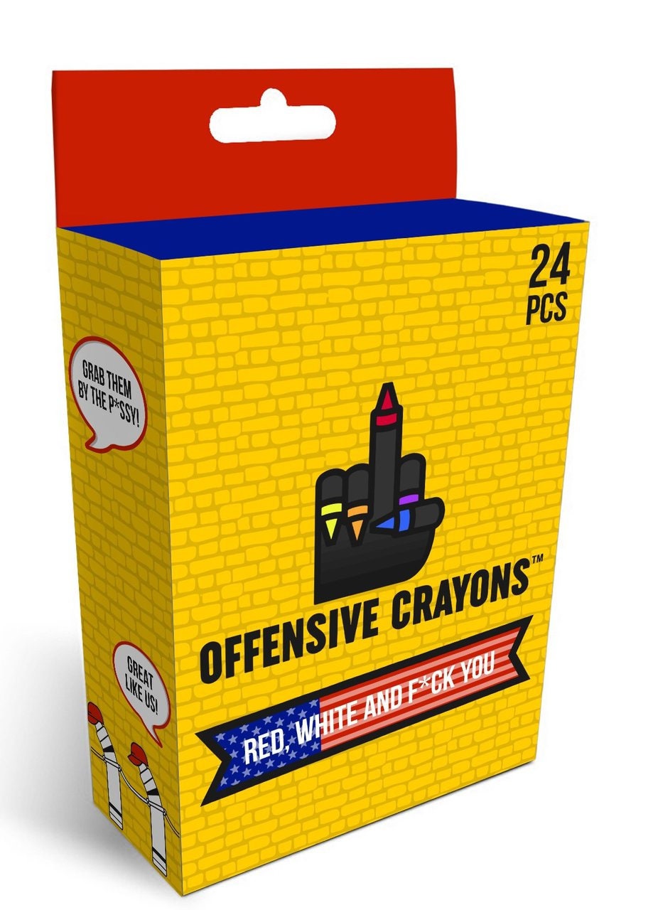 Offensive Crayons: red, White, and Fck You, Funny Gifts, Gag Gift