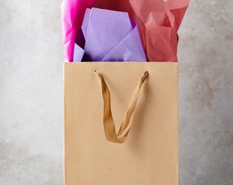 Funny Gift Bag, "I Tried", Kraft Paper Sack, 11 x 8 x 4 in, Ribbon Handles, Snarky Printed Slogan