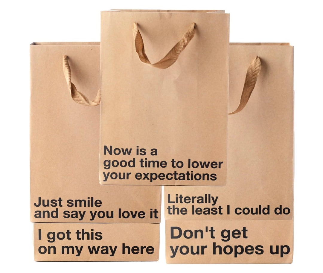 5 Piece Gift Bag Set, Funny Gift Bag Set, Gag Gifts, , White Elephant