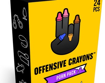 Milktoast Brands Adult offensive crayons, a funny gag gift for adult  coloring (Porn Pack Edition)