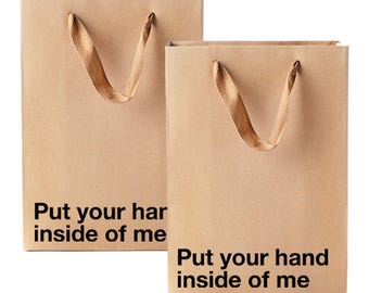 Funny Profanity Gift Bags: 2-Piece Kraft Paper Set (11x8x4 in.)