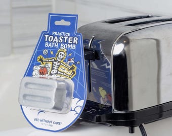 Toaster Bath Bomb, gag gift, funny, white elephant, christmas, holidays, bath, soap, Secret Santa, Stocking Stuffers,