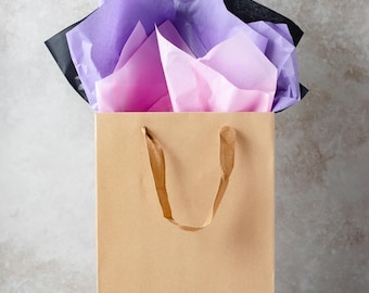 Funny Gift Bag, "Don't Get Your", Kraft Paper Sack, 11 x 8 x 4 in, Ribbon Handles, Snarky Printed Slogan
