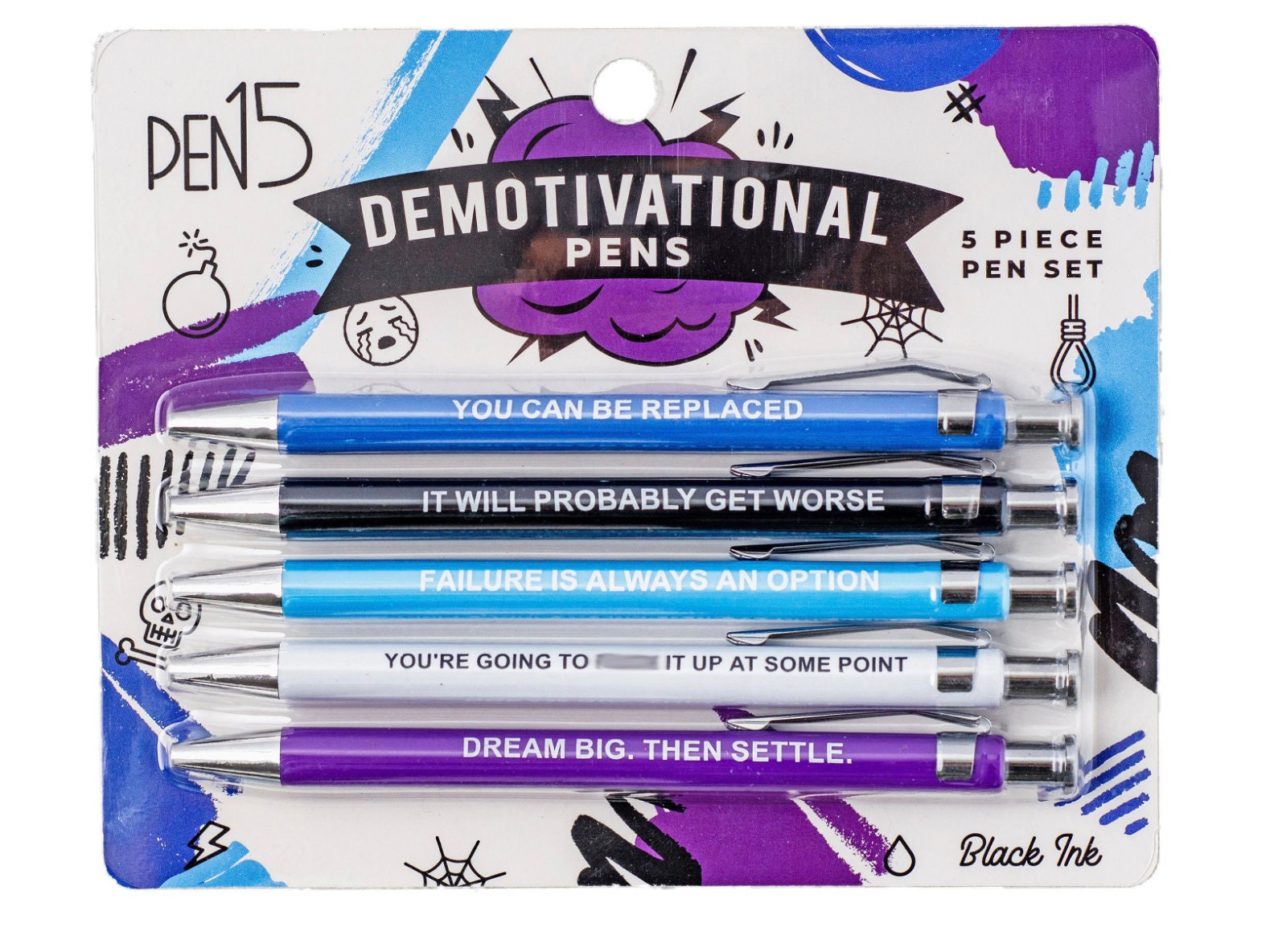 MESMOS 3 Pack Funny Pens, Sarcastic Pens for Adult, Fun Pens, Funny Pens  for Adults, Sarcastic Gifts for Women, Boss Lady Office Gift, Snarky Pens