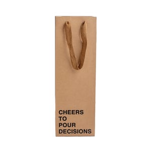 Brindiamo alle decisioni da versare, Sacchetti regalo divertenti, Perfetti per regali, Compleanno, Regali per ufficio, Babbo Natale segreto, Carta da regalo natalizia