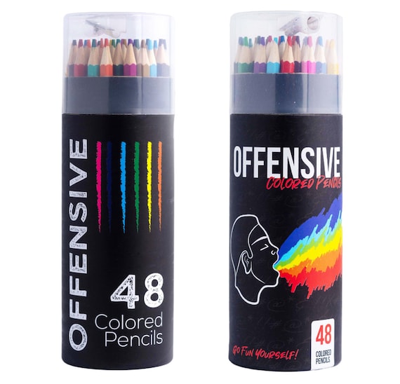 Offensive Colored Pencils, a Funny Gag Gift, Makers of Offensive Crayons, Adult  Coloring, Relaxing, Art Therapy, Back to School, Teacher 