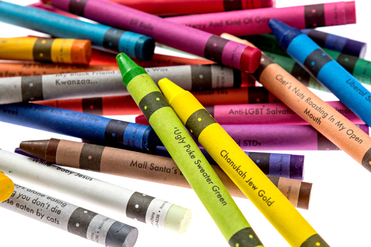 Offensive Crayons: red, White, and Fck You, Funny Gifts, Gag Gift