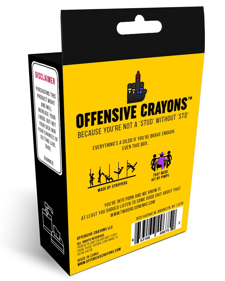 Milktoast Brands Adult Offensive Crayons Bundle Pack, 5 gag gift sets (5  piece set)