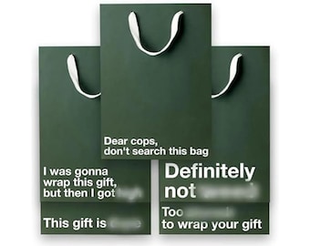 Zabawne, średnie torby prezentowe dla palaczy – sarkastyczny papier pakowy, 5 sztuk