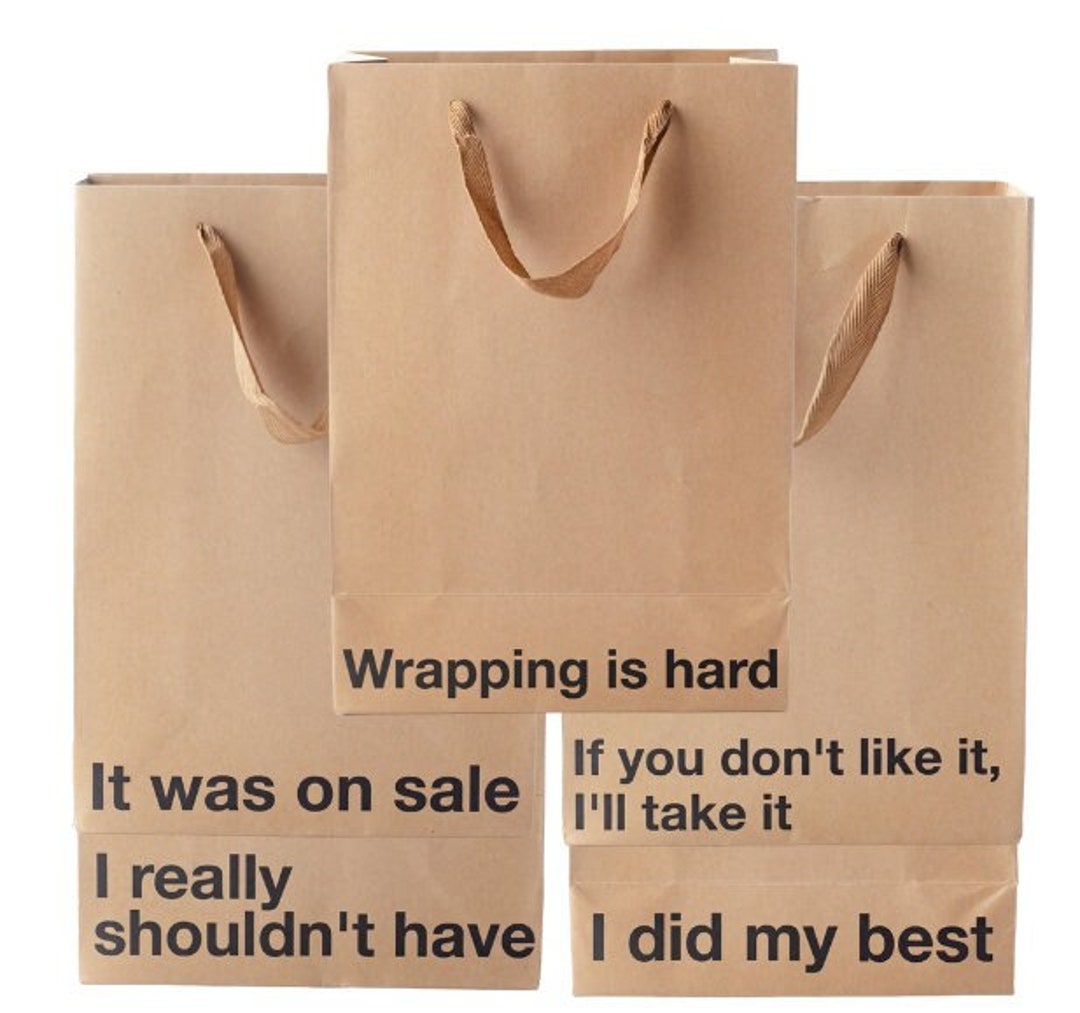 5 Piece Gift Bag Set, Funny Gift Bag Set, Gag Gifts, , White Elephant