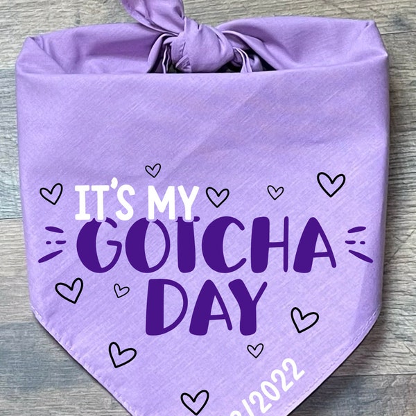 It’s My Gotcha Day, Gotcha Day Dog Bandana, Customizable Gotcha Day Bandana, Adoption Day Bandana, Cute Gotcha Day Bandana