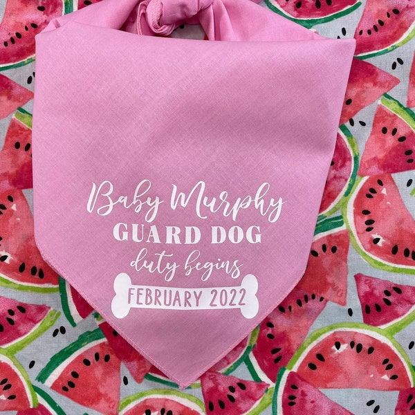 Baby’s Guard Dog| Pregnancy Announcement Bandana