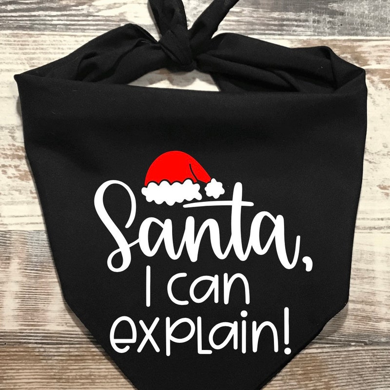 Bandana, Dear Santa I can Explain, Christmas Pet Bandana main image 1