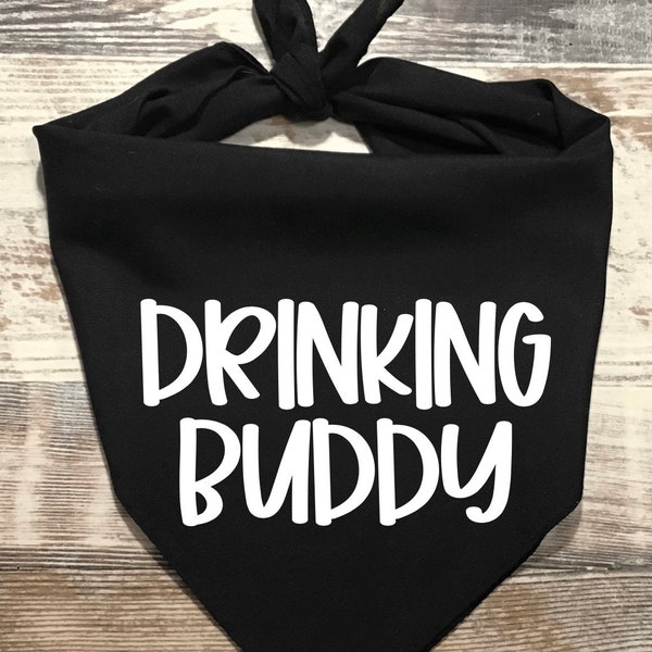 Drinking Buddy Dog Bandana, Drinking Buddy Bandana, Drinking Buddies