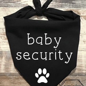 Baby Security Dog Bandana, Baby Security, Big Brother, Big Sister