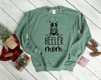 Heeler Mom Sweatshirt, Heeler Mom Crewneck, Dog Mom Sweatshirt, Dog Mom Crewneck Sweatshirt, Dog Mom Crewneck, Blue Heeler Mom, Cattle Dog