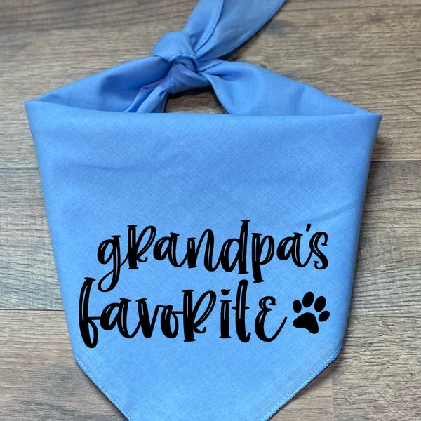 Grandpa’s Favorite Dog Bandana, Grandpa’s Bestie, GrandPup, Dog Bandana