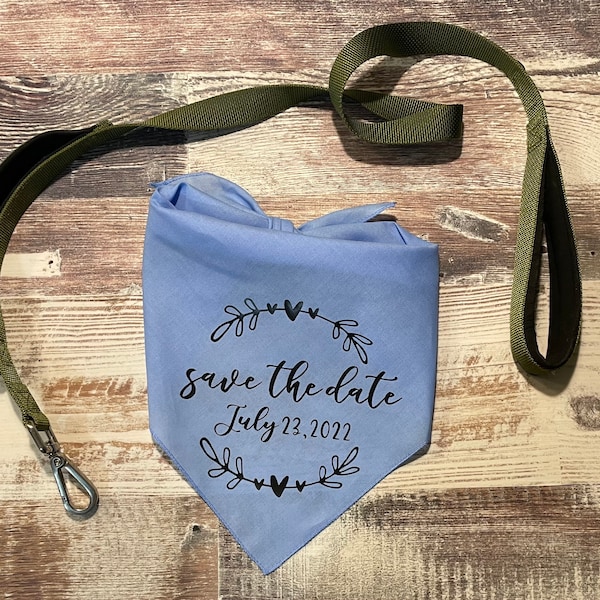 Save the Date Dog Bandana